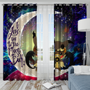 Pikachu Mimikyu Horror Love You To The Moon Galaxy 2 Window Curtain