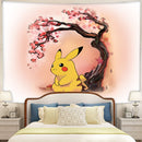 Pikachu Japan Cherry Blossom Tapestry Room Decor