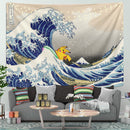 Pikachu Surf The Great Wave Tapestry Room Decor