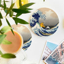 Pikachu The Great Wave Japan Ceramic Drink Coasters