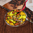 Pikachu Zenitsu Stained Glass Ornament