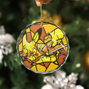 Pikachu Zenitsu Stained Glass Ornament