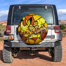 Pikachu Zenitsu Stained Glass Car Spare Tire Cover