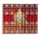 Arcanine Christmas Window Curtain