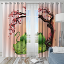Bulbasaur Sleep Cherry Blossom Japan Style Window Curtain
