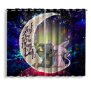 Couple Espeon Umbreon Love You To The Moon Galaxy Window Curtain