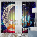 Couple Latios Latias Love You To The Moon Galaxy Window Curtain