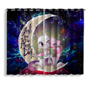 Couple Mew Mewtwo Love You To The Moon Galaxy Window Curtain