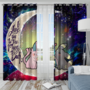 Espeon Umbreon Love You To The Moon Galaxy Window Curtain