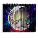 Espeon Umbreon Love You To The Moon Galaxy Window Curtain