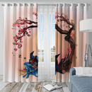Greninja Sleep Cherry Blossom Japan Window Curtain