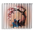 Greninja Sleep Cherry Blossom Japan Window Curtain