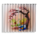 Mudkip Treecko Torchic Cherry Blossom Window Curtain