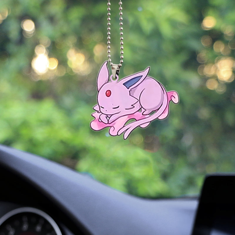 Pokemon Espeon Sleep Eevee Evolution Car Ornament Custom Car Accessories Decorations