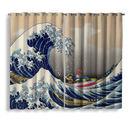 Ponyo On The Cliff By The Sea The Great Wave Ghibli Japan Window Curtain