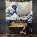 Ponyo On The Cliff By The Sea The Great Wave Tapestry Room Decor