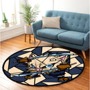 Primeape Inosuke Stained Glass Round Rug