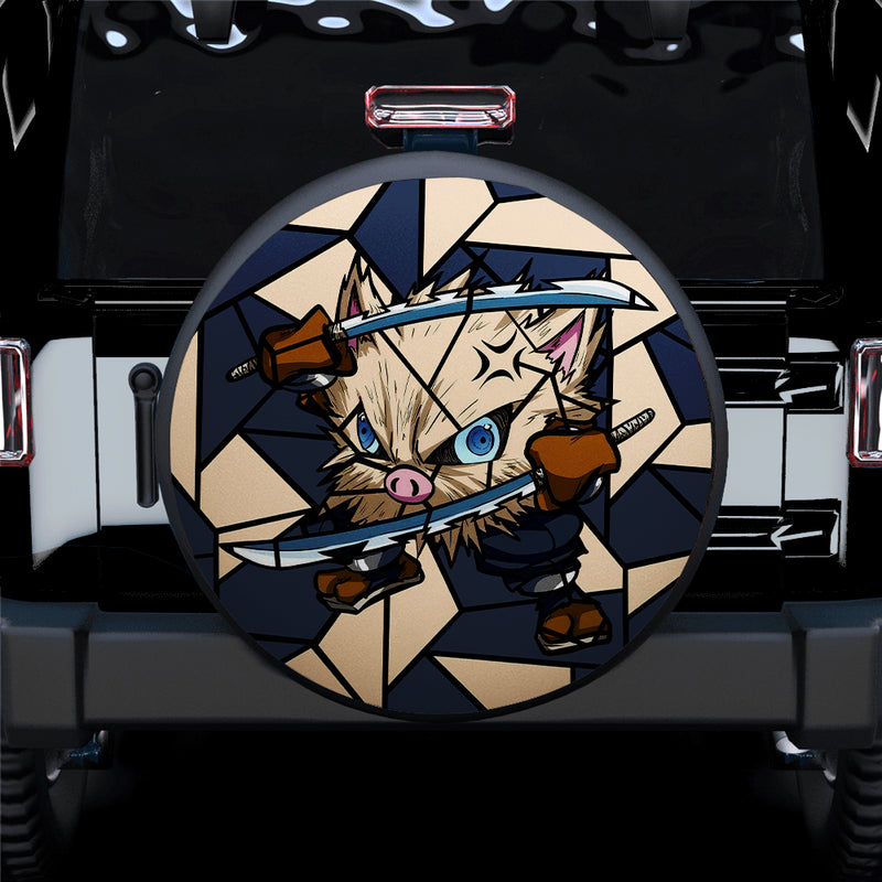 Primeape Inosuke Pokemon Stained Glass Car Spare Tire Covers Gift For Campers