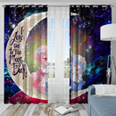 Ram And Rem Re Zero Love You To The Moon Galaxy Window Curtain