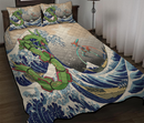 Rayquaza Vs Dyoxic The Great Wave Quilt Bed Sets