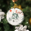 Rayquaza In The Japan Landscape Glass Ornament