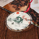 Rayquaza In The Japan Landscape Glass Ornament