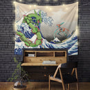 Rayquaza Vs Dyoxic The Great Wave Tapestry Room Decor