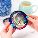 Rick And Morty Cute Love You To The Moon Galaxy Ceramic Drink Coasters