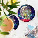 Rick And Morty Love You To The Moon Galaxy Ceramic Drink Coasters