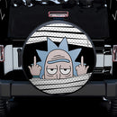 Funny Rick And Morty Middle Finger Jeep Car Spare Tire Cover