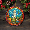 Rick And Morty Stained Glass Mica Ornament Perfect Gift For Holiday