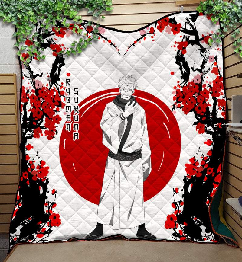 Ryomen Sukuna Jujutsu Kaisen Anime Japan Style Quilt Blanket