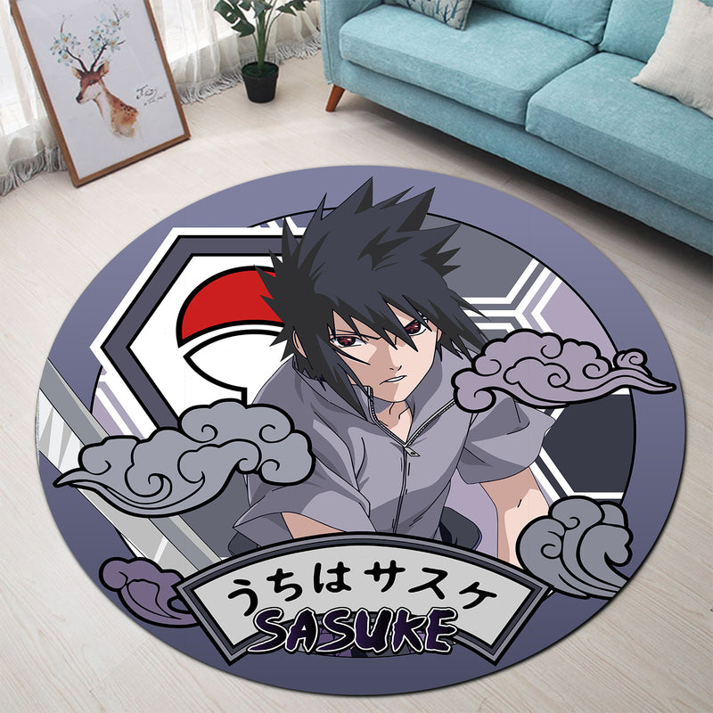 Sasuke Anime Round Carpet Rug Bedroom Livingroom Home Decor