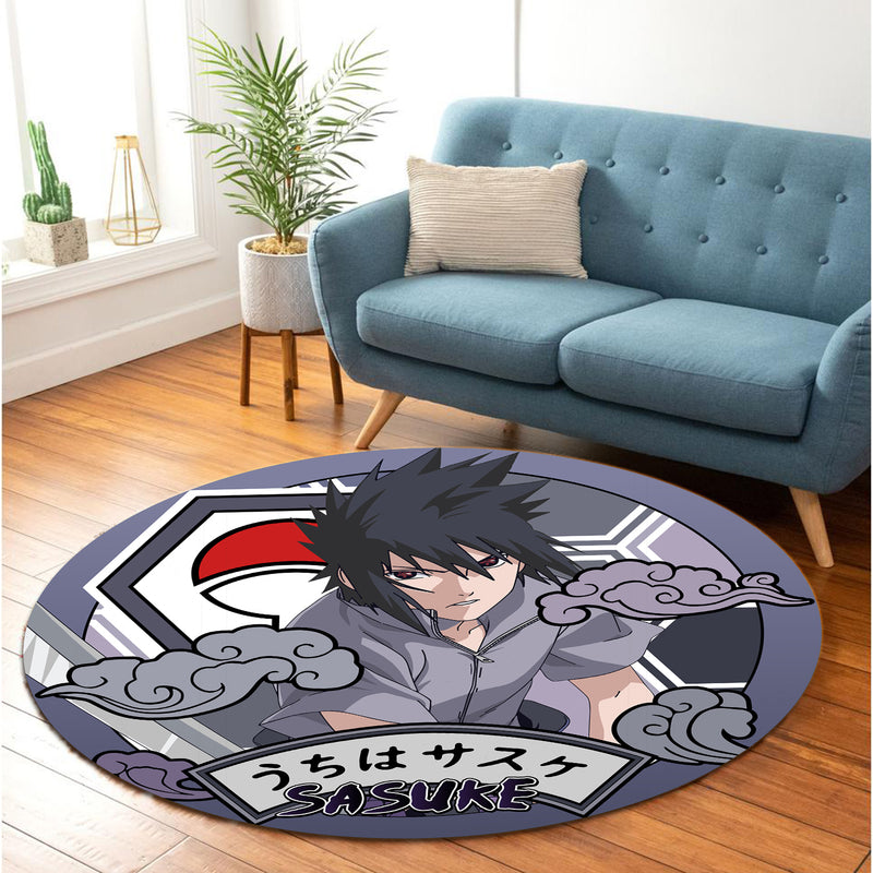 Sasuke Anime Round Carpet Rug Bedroom Livingroom Home Decor