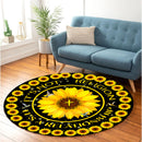 Sunflower Car Spare Round Rug