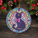 Sailor Moon Cat Stained Glass Mica Ornament Perfect Gift For Holiday