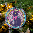 Sailor Moon Cat Stained Glass Mica Ornament Perfect Gift For Holiday
