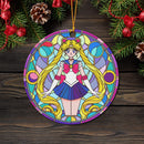 Sailor Moon Stained Glass Mica Ornament Perfect Gift For Holiday