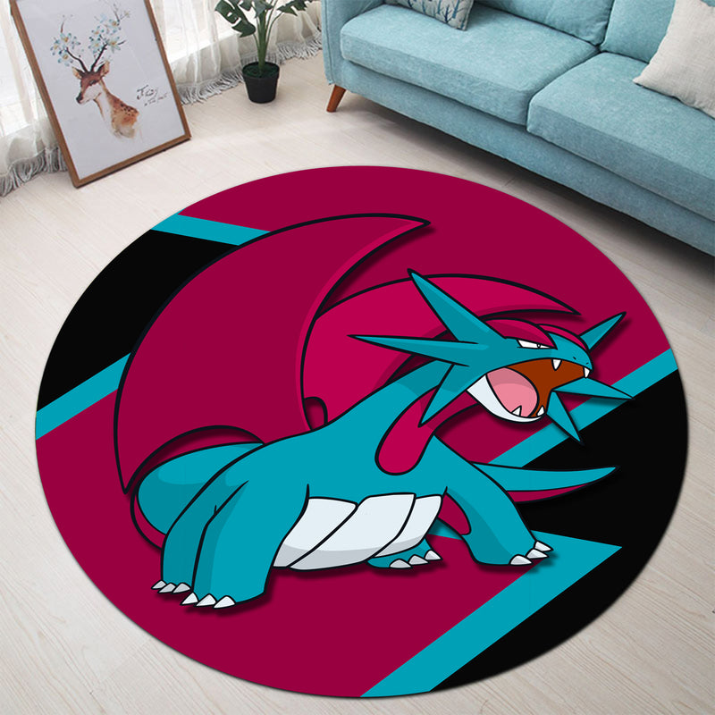 Salamence Pokemon Round Carpet Rug Bedroom Livingroom Home Decor