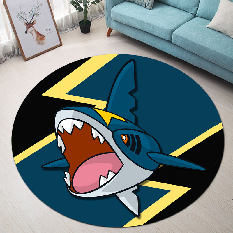 Sharpedo Pokemon Round Carpet Rug Bedroom Livingroom Home Decor