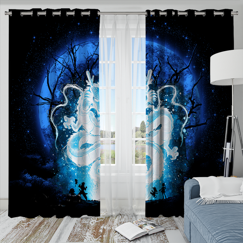 Shenron Dragon Ball Moonlight Window Curtain