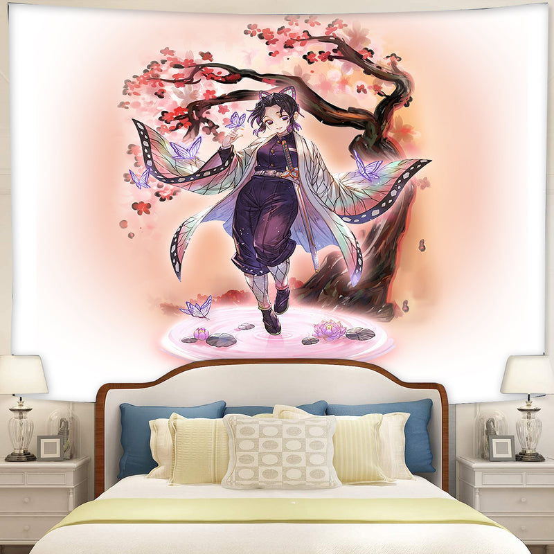 Shinobu Demon Slayer Cherry Blossom Tapestry Room Decor