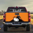 Snoopy Peek Under The Blanket Orange Truck Tailgate Decal Sticker