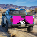 Snoopy Peek Under The Blanket Pink Truck Tailgate Decal Sticker