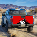 Snoopy Peek Under The Blanket Red Truck Tailgate Decal Sticker