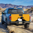 Snoopy Peek Under The Blanket Yellow Truck Tailgate Decal Sticker