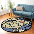 Snorlax Stained Glass Round Rug