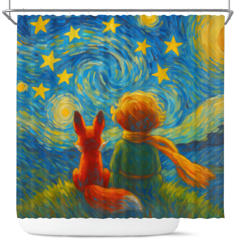 The Little Prince Starry Night Shower Curtain
