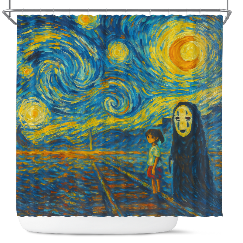 Spirited Away Starry Night Shower Curtain