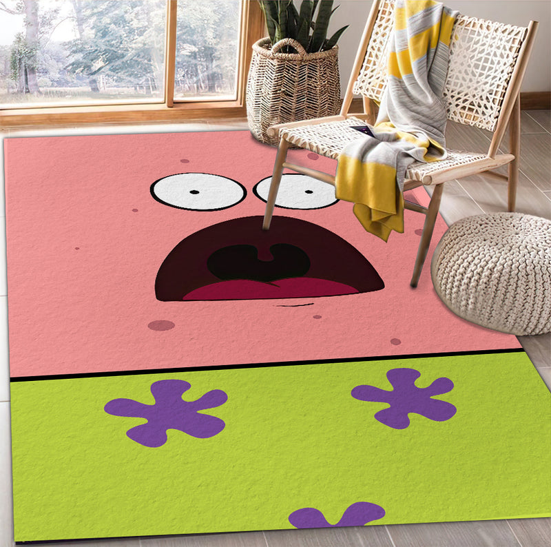 Spongebob Map Rug Spongebob Patrick Star Rectangular Area Rug